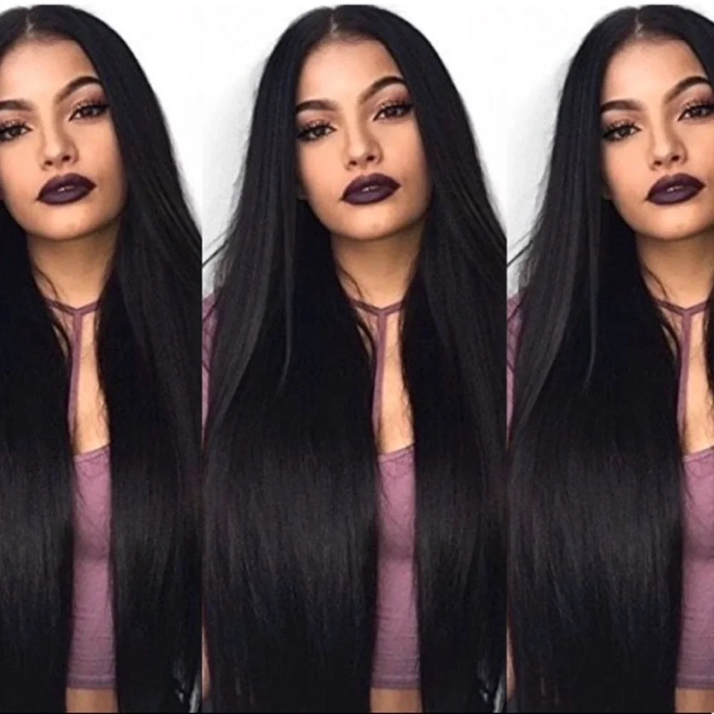 ⭐️ Vera 24” Black YAKI TEXTURE LACE FRONT WIG*NWT*